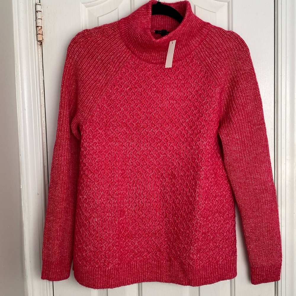 NWT Bright Pink Mock Neck Sweater